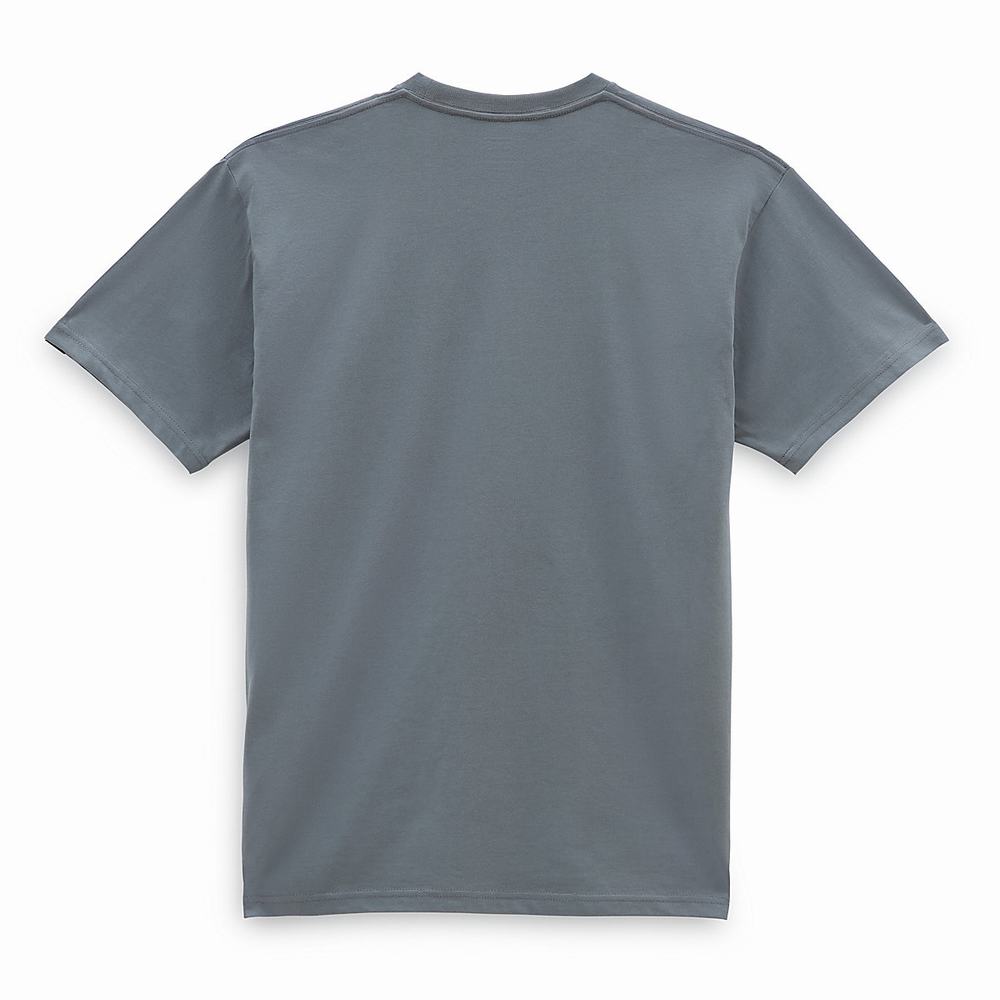 Camiseta Vans Left Chest Logo Hombre Gris | UME597831