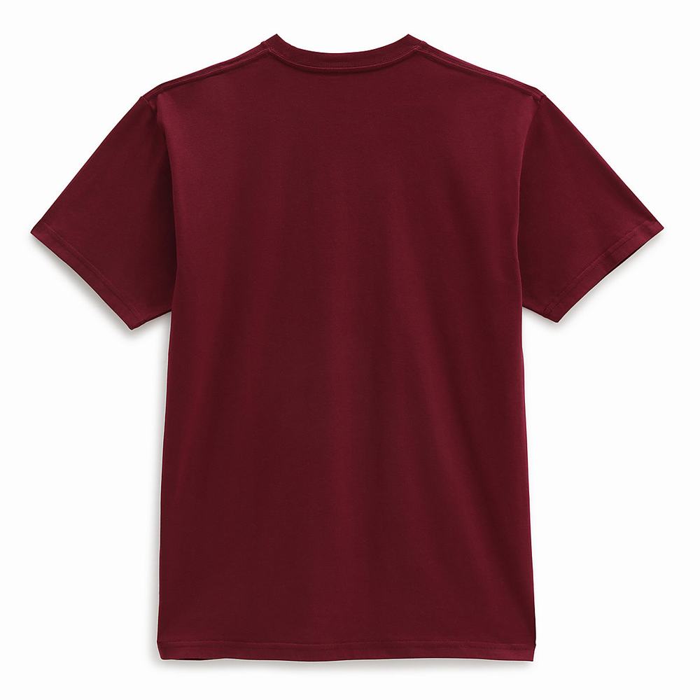 Camiseta Vans Left Chest Logo Hombre Rojas | NOU360924