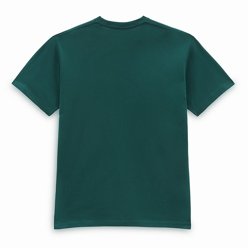 Camiseta Vans Left Chest Logo Hombre Verde | OGF391642