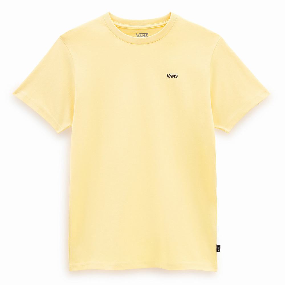 Camiseta Vans Left Chest Logo Mujer Amarillo | BLY683705