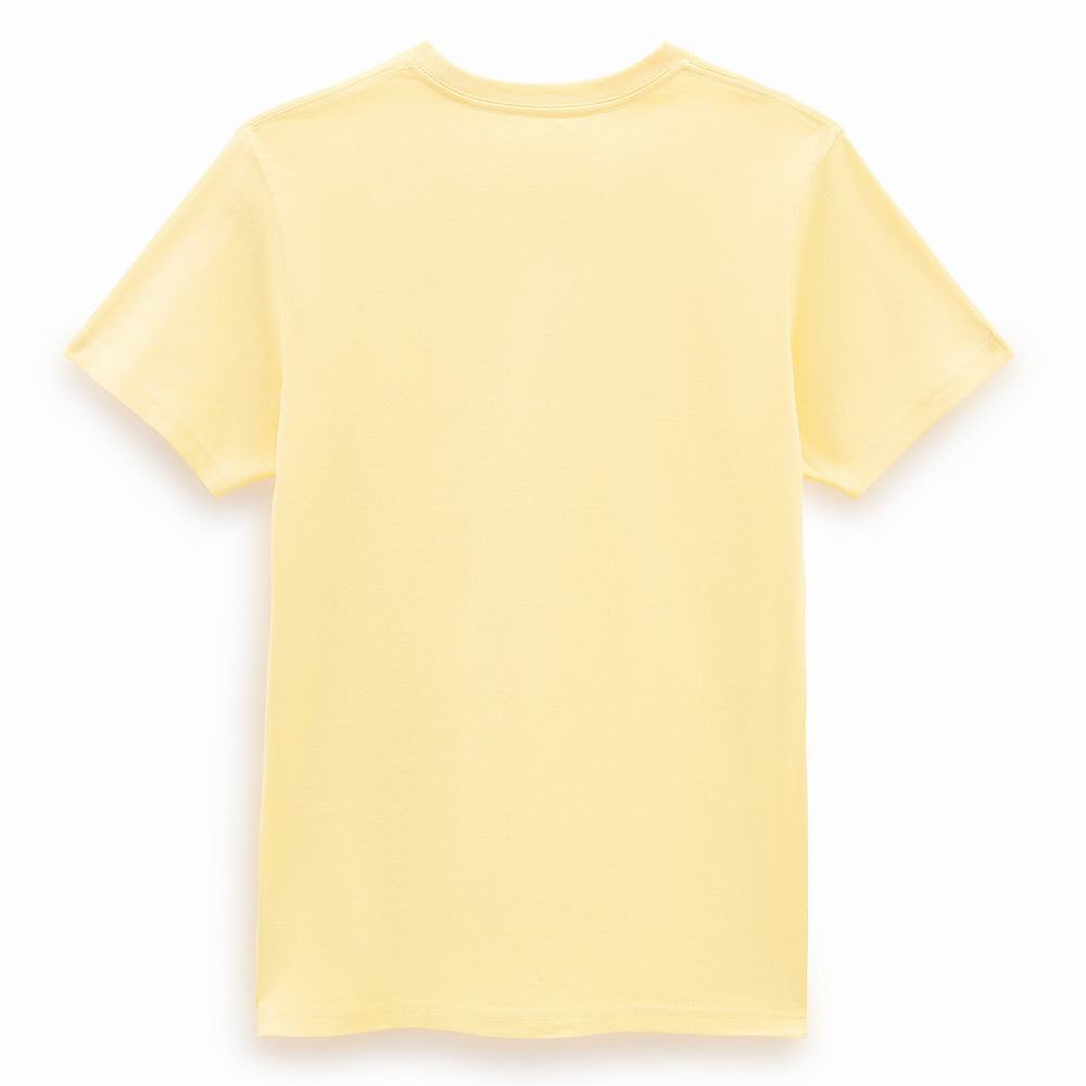 Camiseta Vans Left Chest Logo Mujer Amarillo | BLY683705