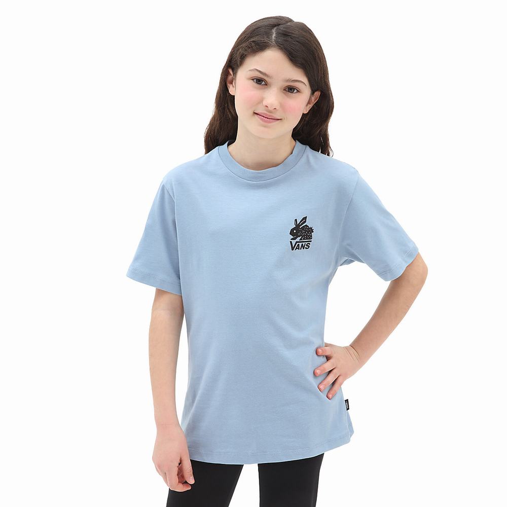 Camiseta Vans Lizzie (8-14 years) Niños Azules | ELF609847