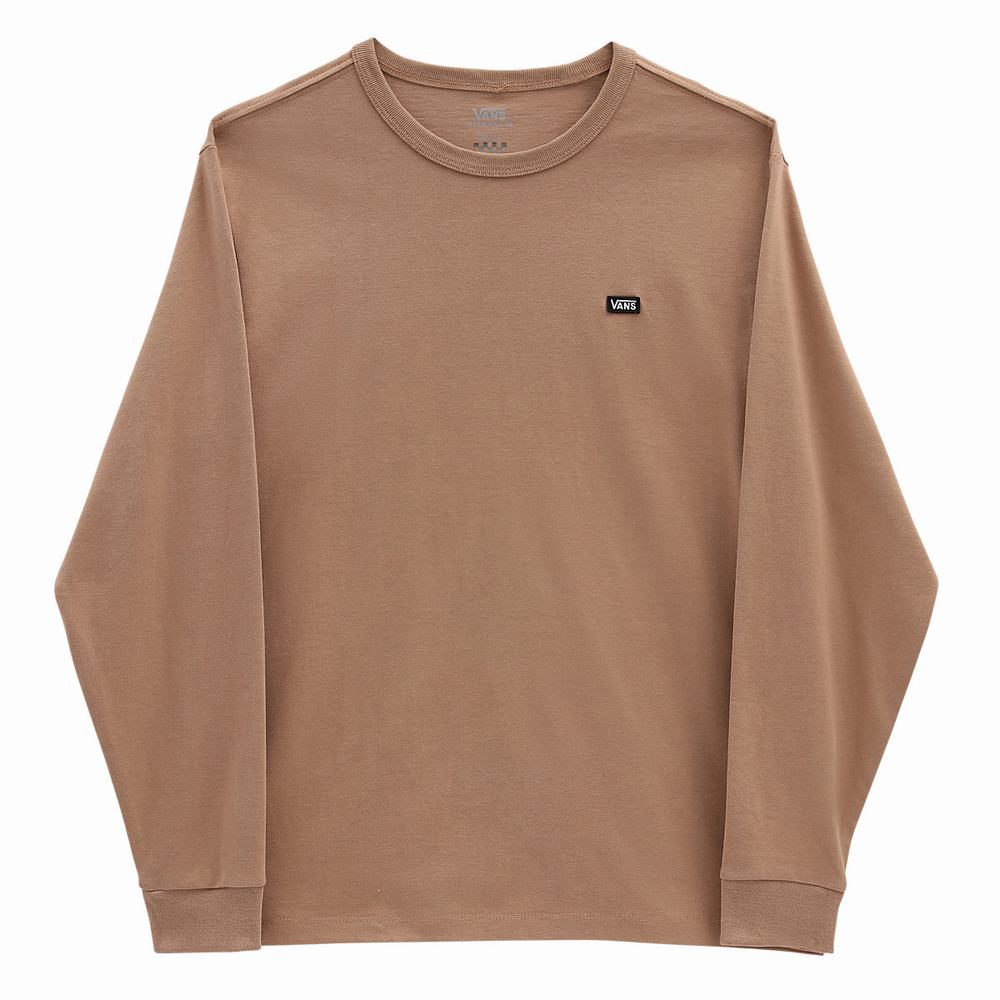 Camiseta Vans Long Sleeve OTW Mujer Beige | SUP481695