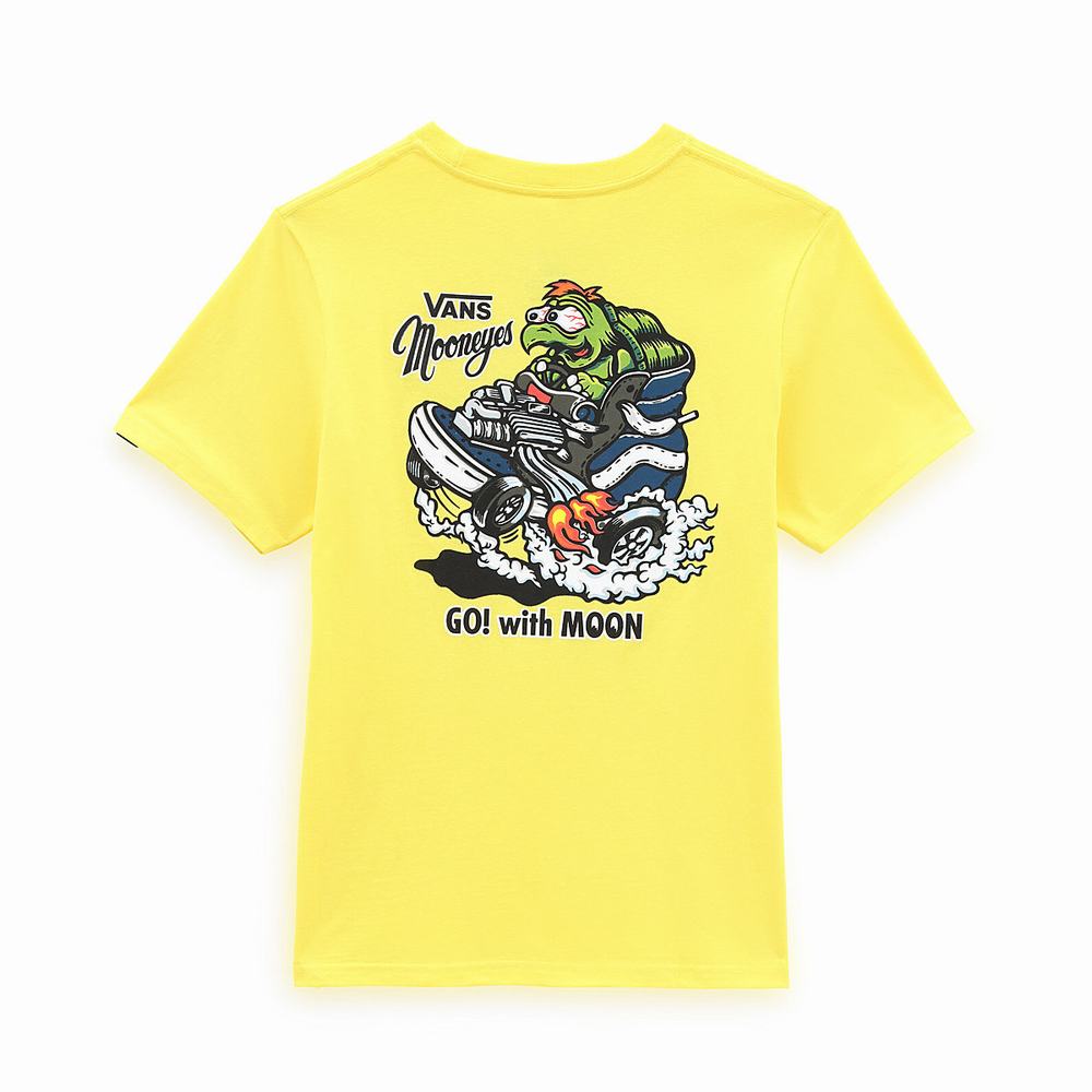 Camiseta Vans Mooneyes (8-14 years) Niños Amarillo | YVQ346782