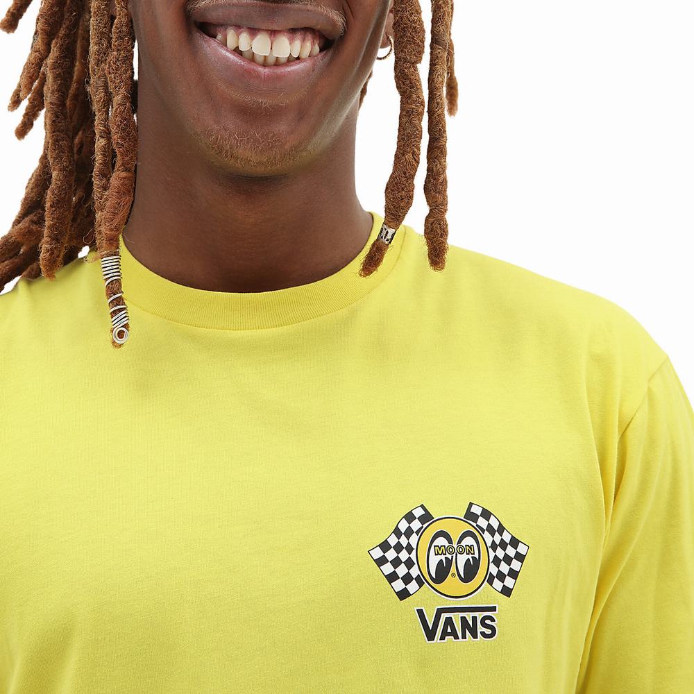 Camiseta Vans Mooneyes Hombre Amarillo | PZC895760