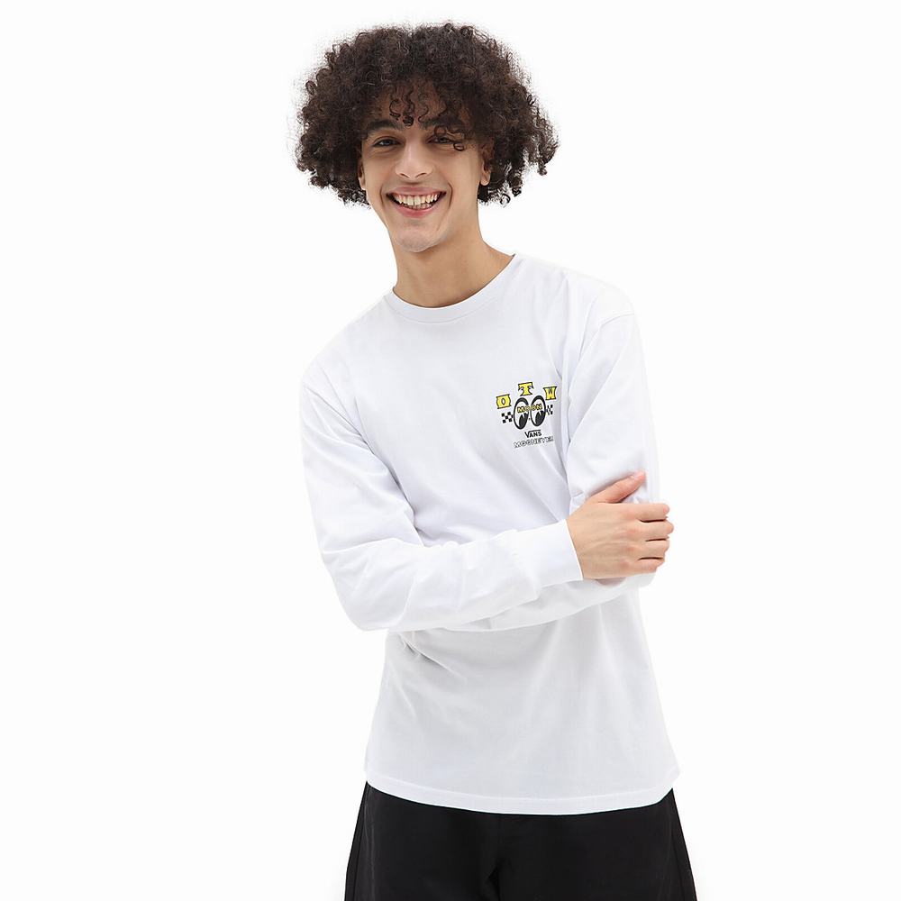 Camiseta Vans Mooneyes Long Sleeve Hombre Blancas | KVA809547