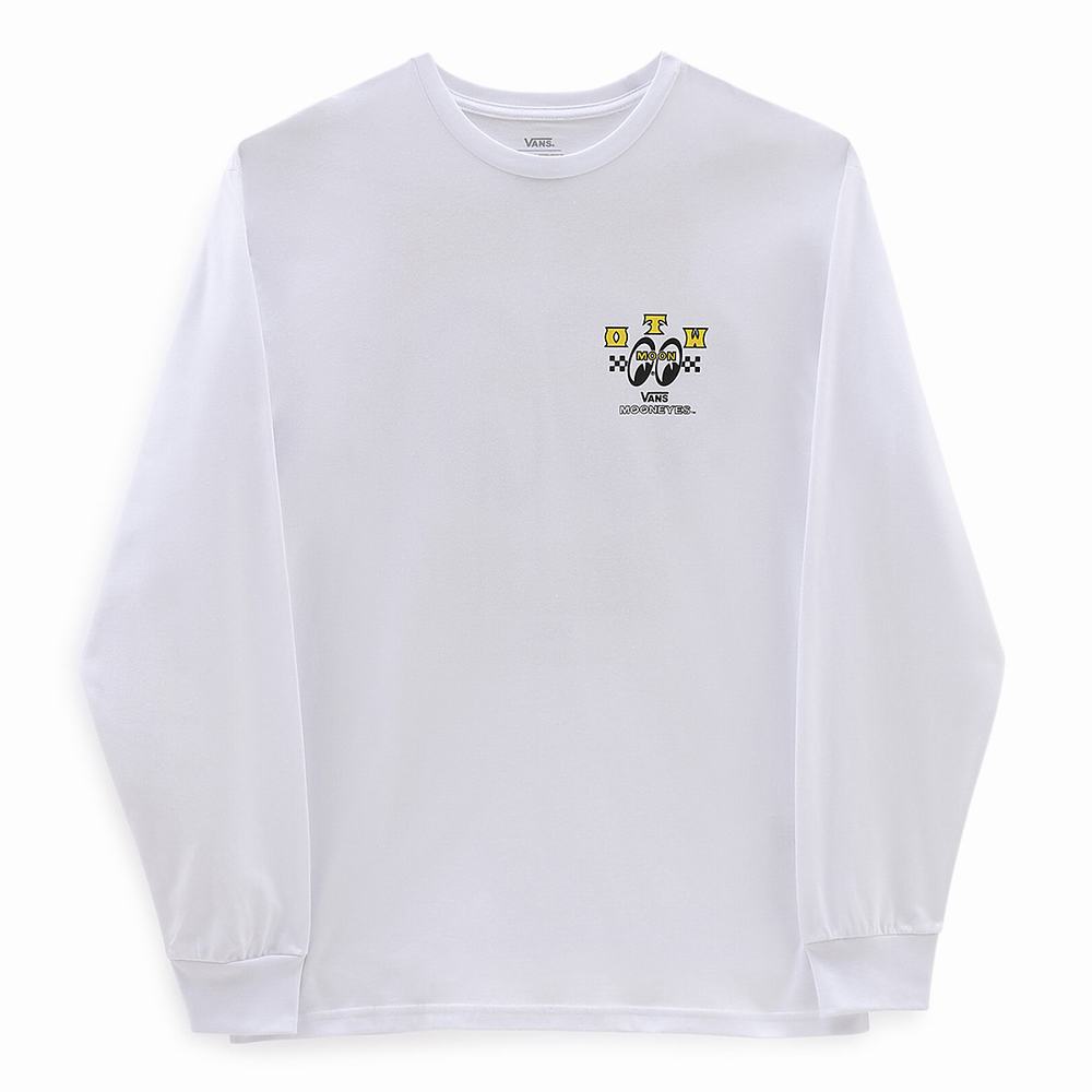 Camiseta Vans Mooneyes Long Sleeve Hombre Blancas | KVA809547