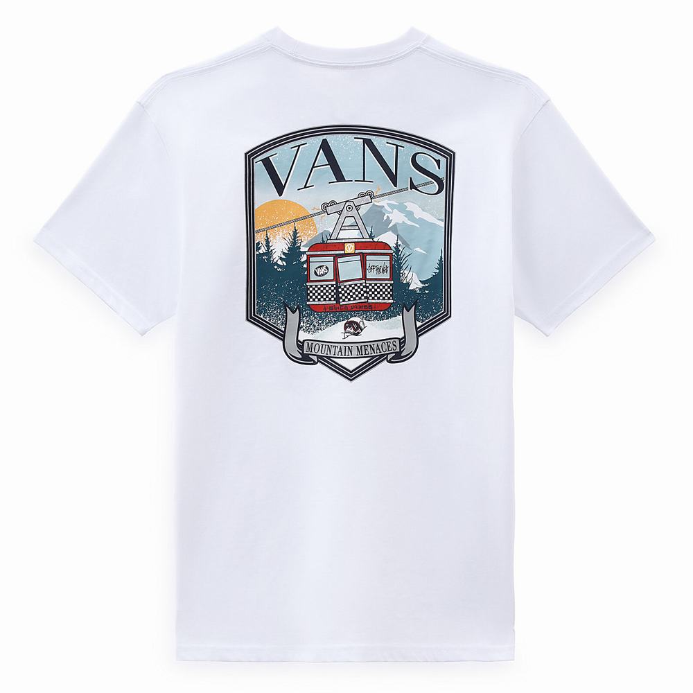 Camiseta Vans Mountain Crest Hombre Blancas | LJH861307