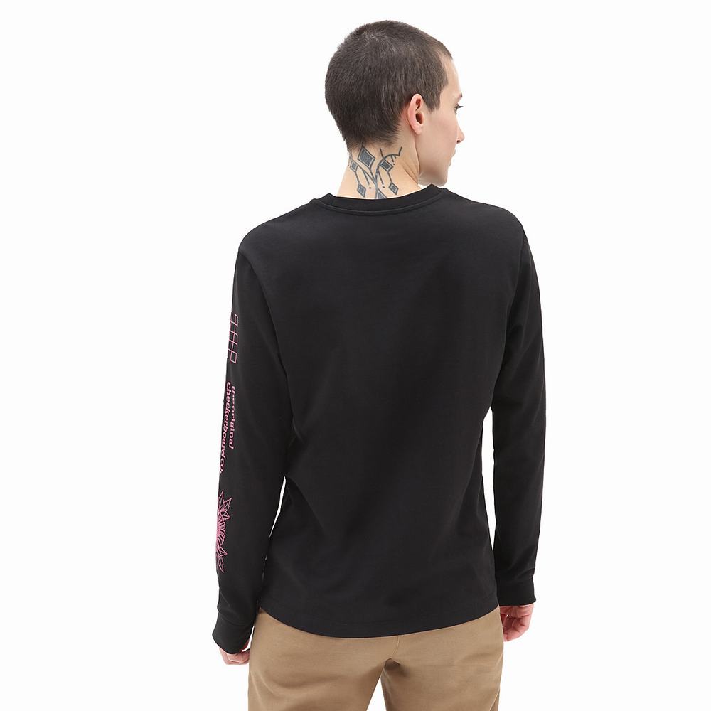 Camiseta Vans Nature & Soul Long Sleeve Mujer Negras | KDJ978234