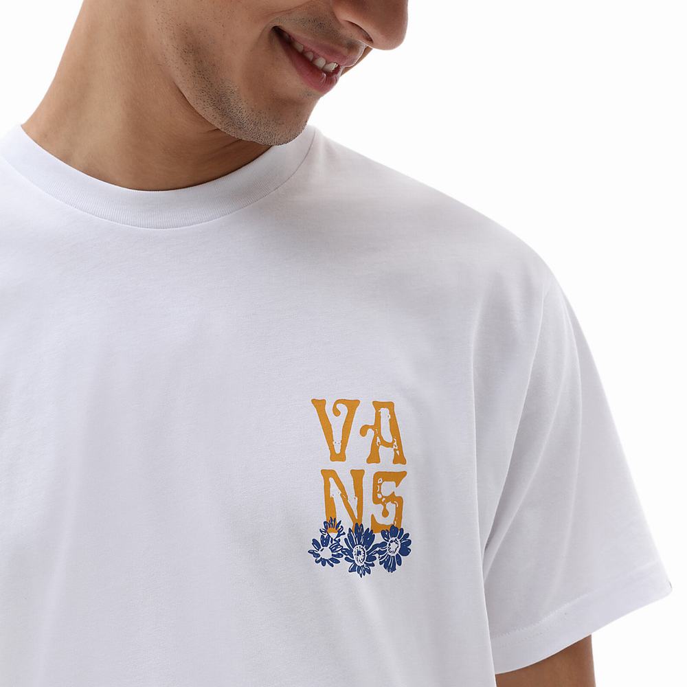 Camiseta Vans OG Skull Trip Hombre Blancas | AFT654198