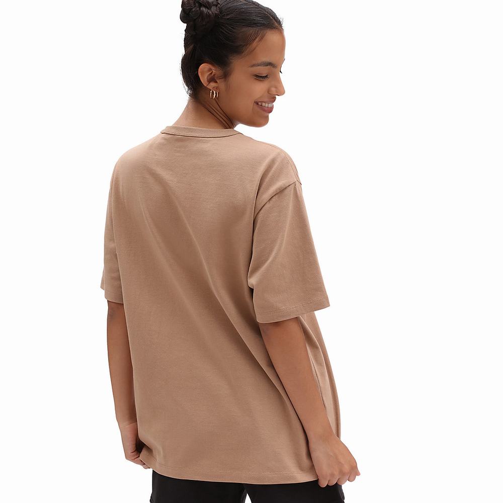 Camiseta Vans OTW Mujer Beige | XGS927058