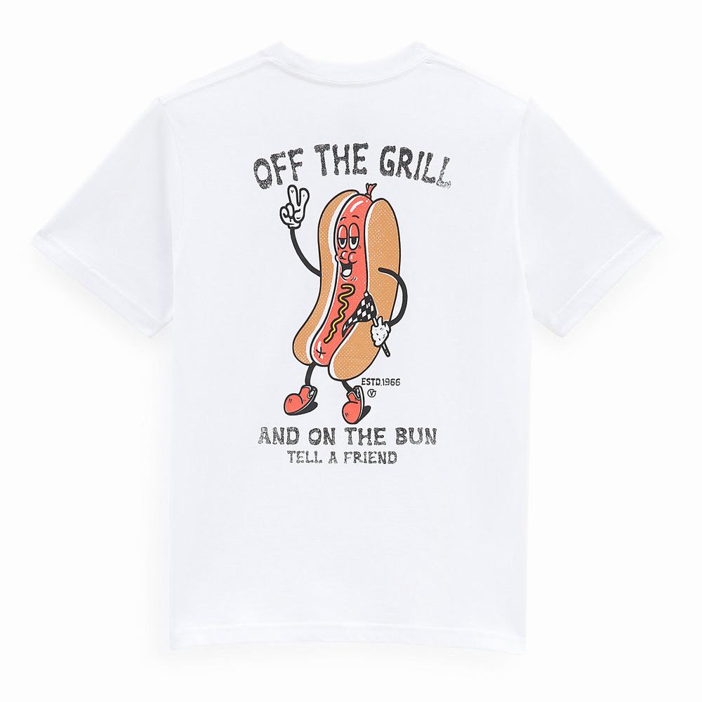 Camiseta Vans Off The Grill (8-14 years) Niños Blancas | CPR098527