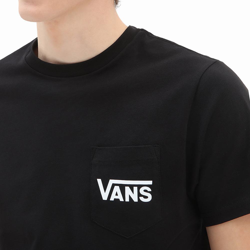 Camiseta Vans Off The Wall Classic Hombre Negras/Blancas | DJT578639