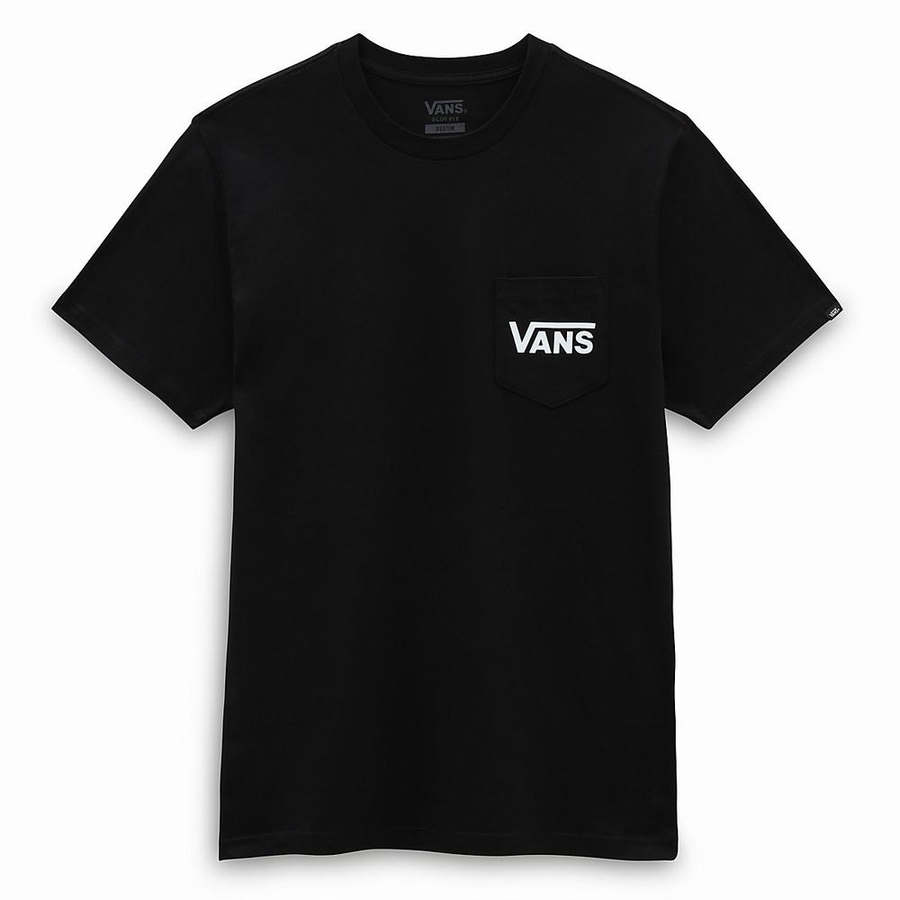 Camiseta Vans Off The Wall Classic Hombre Negras/Blancas | DJT578639