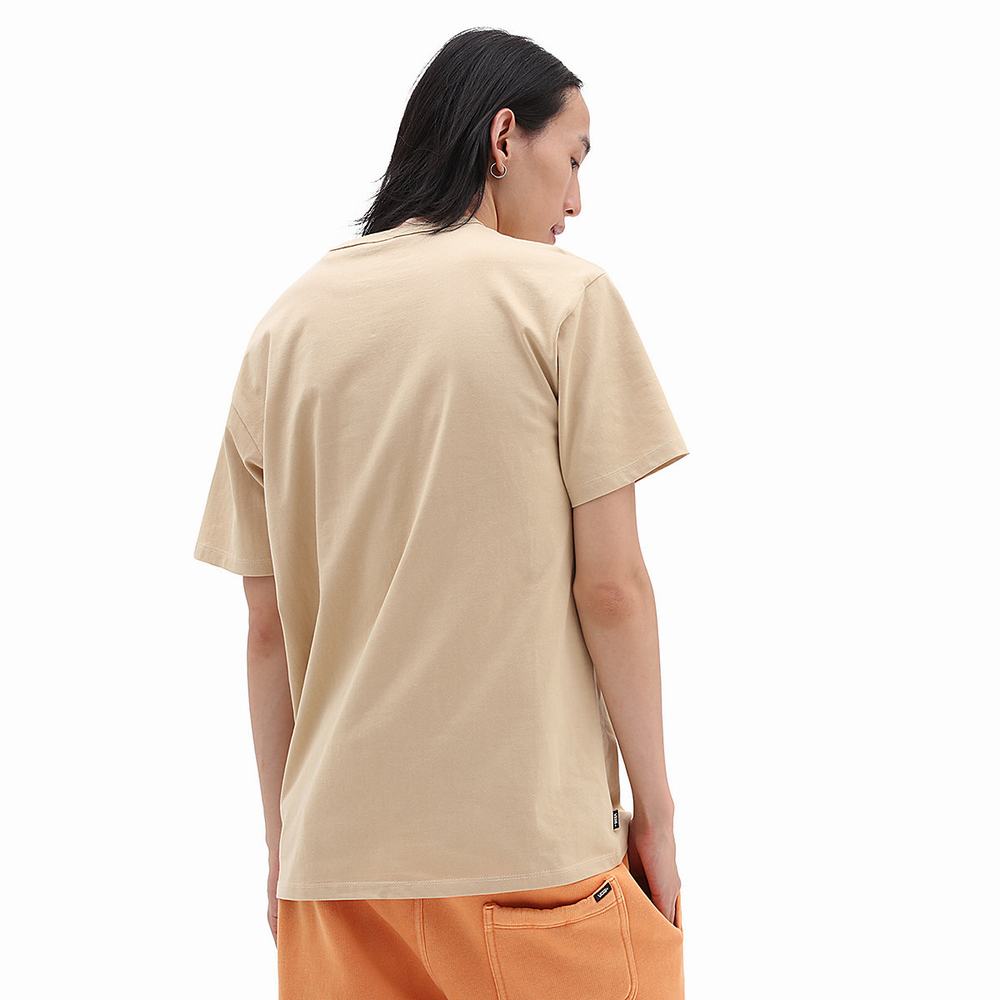 Camiseta Vans Off The Wall Classic Hombre Beige | PID927480