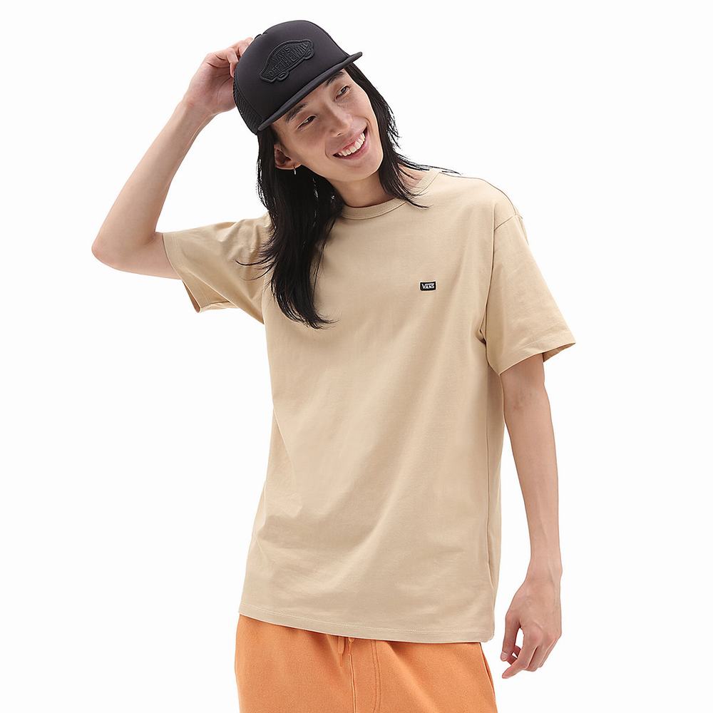 Camiseta Vans Off The Wall Classic Hombre Beige | PID927480