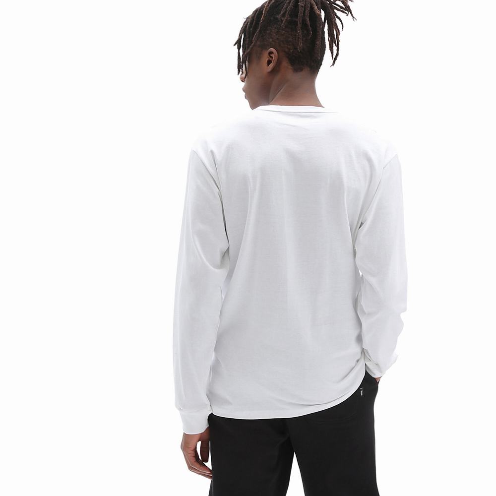 Camiseta Vans Off The Wall Classic Long Sleeve Hombre Blancas | KQJ362841