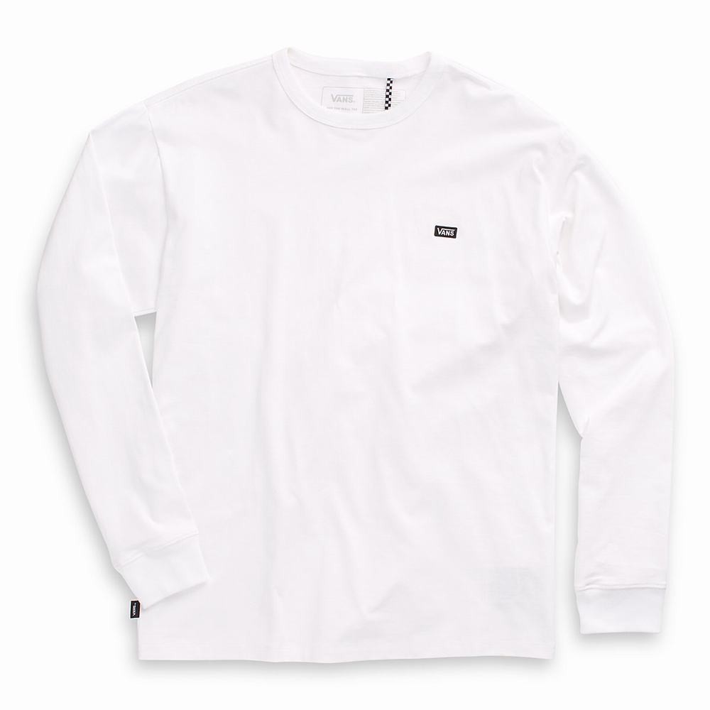 Camiseta Vans Off The Wall Classic Long Sleeve Hombre Blancas | KQJ362841