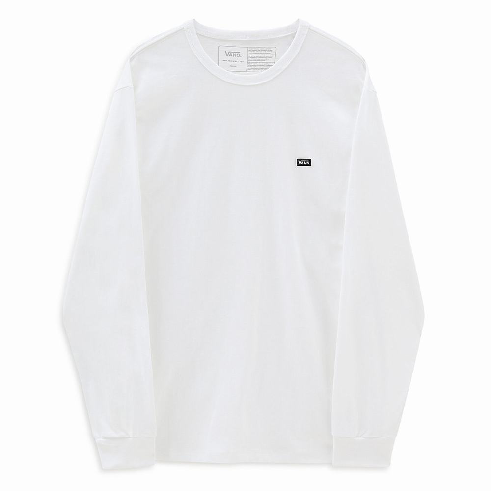 Camiseta Vans Off The Wall Classic Long Sleeve Hombre Blancas | KQJ362841