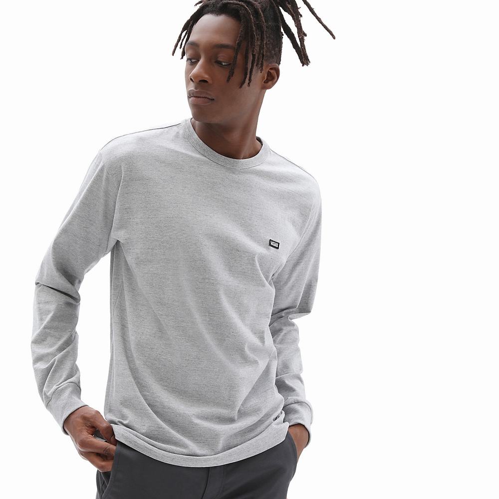 Camiseta Vans Off The Wall Classic Long Sleeve Hombre Gris | WGS235674