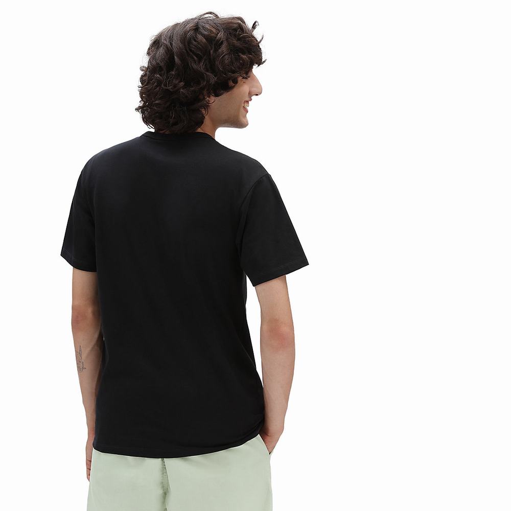 Camiseta Vans Off The Wall Estampadas Pocket Hombre Negras | TKN093127