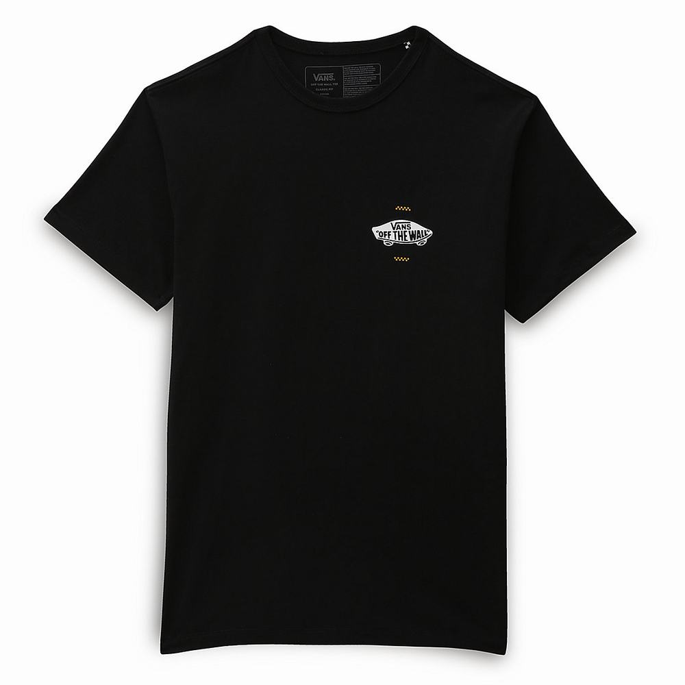 Camiseta Vans Off The Wall Logo Back Hombre Negras | REI493786