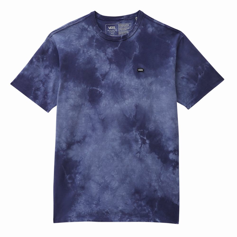 Camiseta Vans Off The Wall Tie Dye Hombre Azules | VQY792345