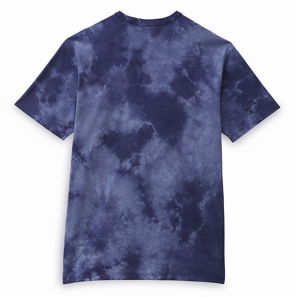 Camiseta Vans Off The Wall Tie Dye Hombre Azules | VQY792345