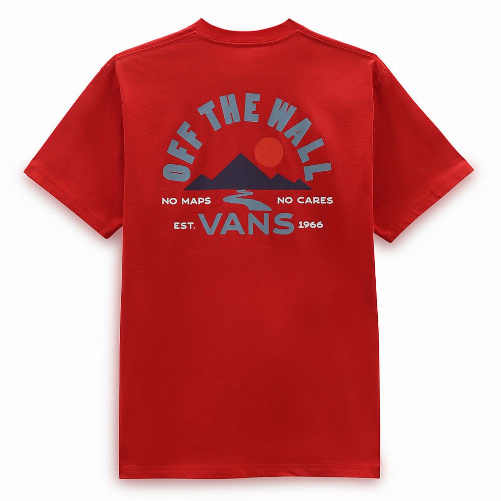 Camiseta Vans Outdoor Club Hombre Rojas | EPH183250