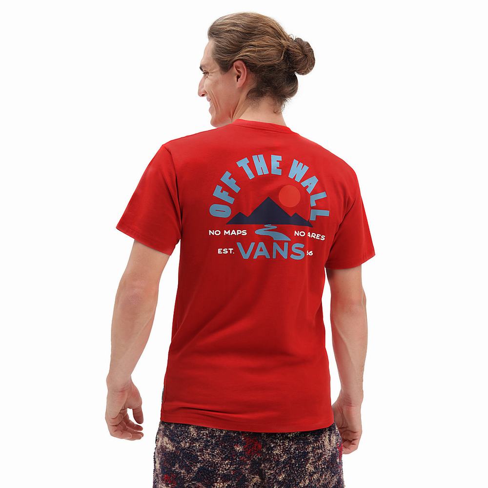 Camiseta Vans Outdoor Club Hombre Rojas | EPH183250