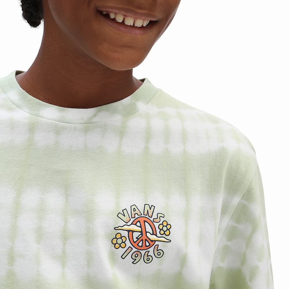 Camiseta Vans PEACE OF MIND TIE DYE SS CELADON GREEN-TIE DYE Niños Verde | OTF523016