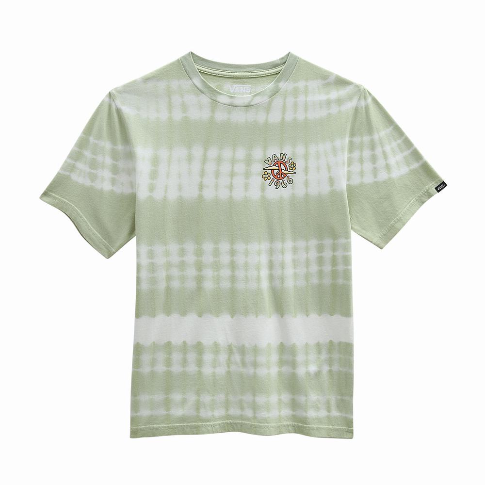 Camiseta Vans PEACE OF MIND TIE DYE SS CELADON GREEN-TIE DYE Niños Verde | OTF523016