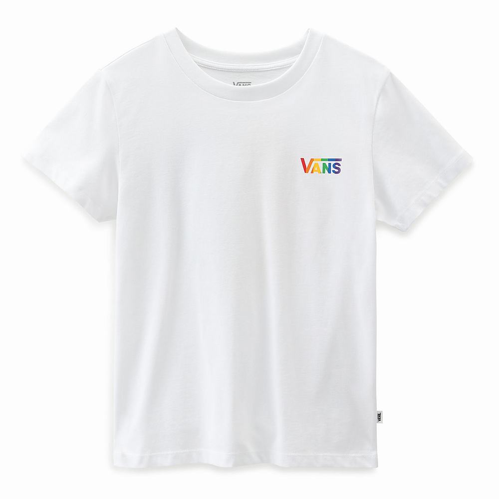 Camiseta Vans PRIDE Crew Mujer Blancas | CBY956718