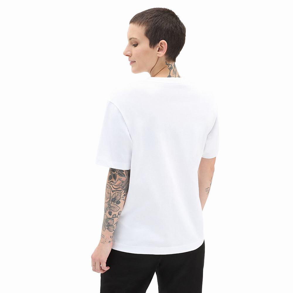 Camiseta Vans Patched up Pocket Mujer Blancas | PFV712496