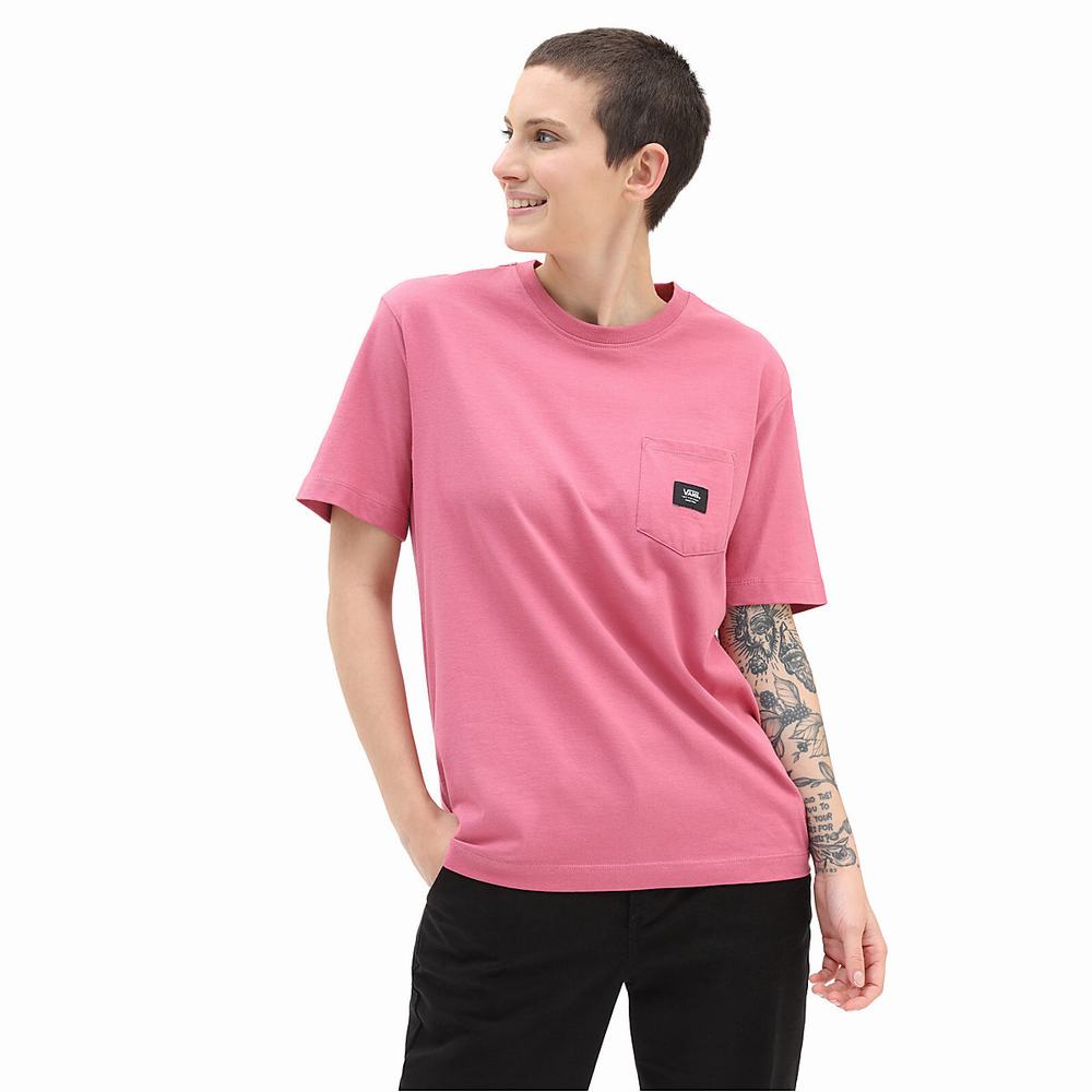 Camiseta Vans Patched up Pocket Mujer Rosas | RKF162580