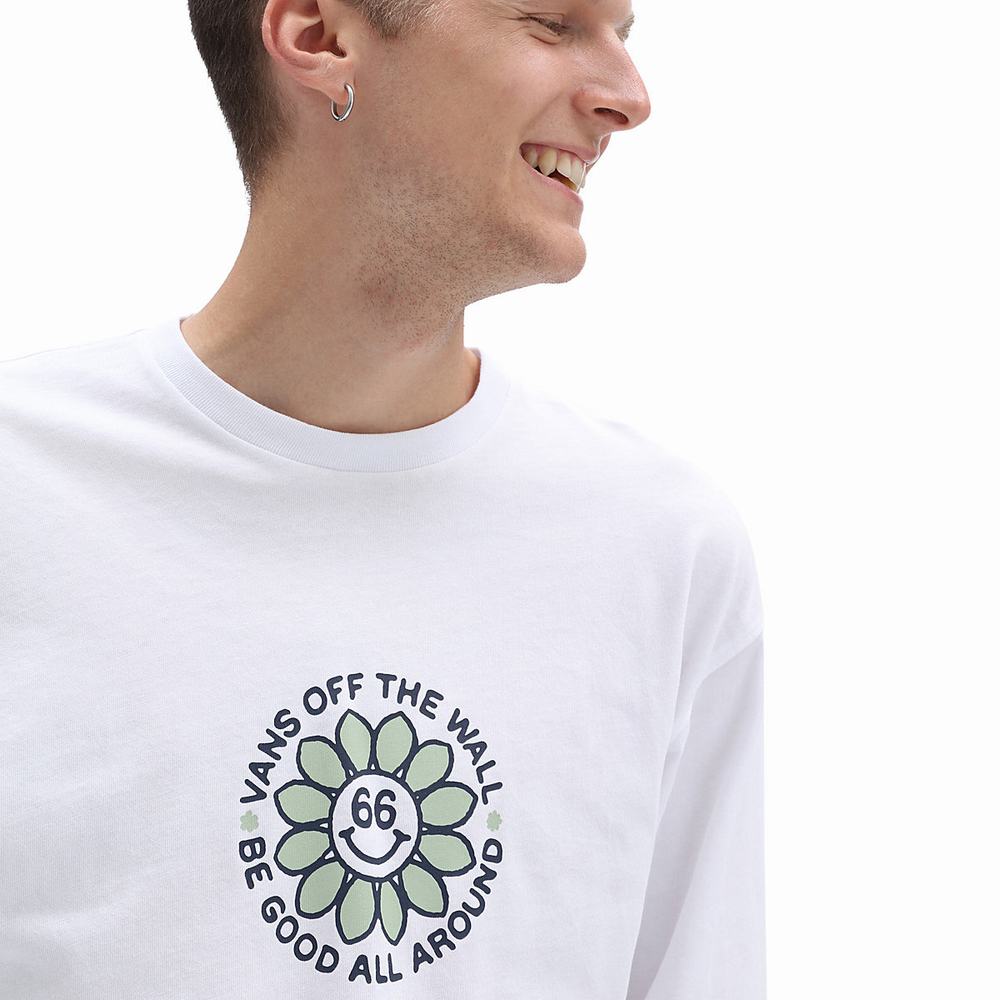 Camiseta Vans Peace Of Mind Hombre Blancas | NSP251689