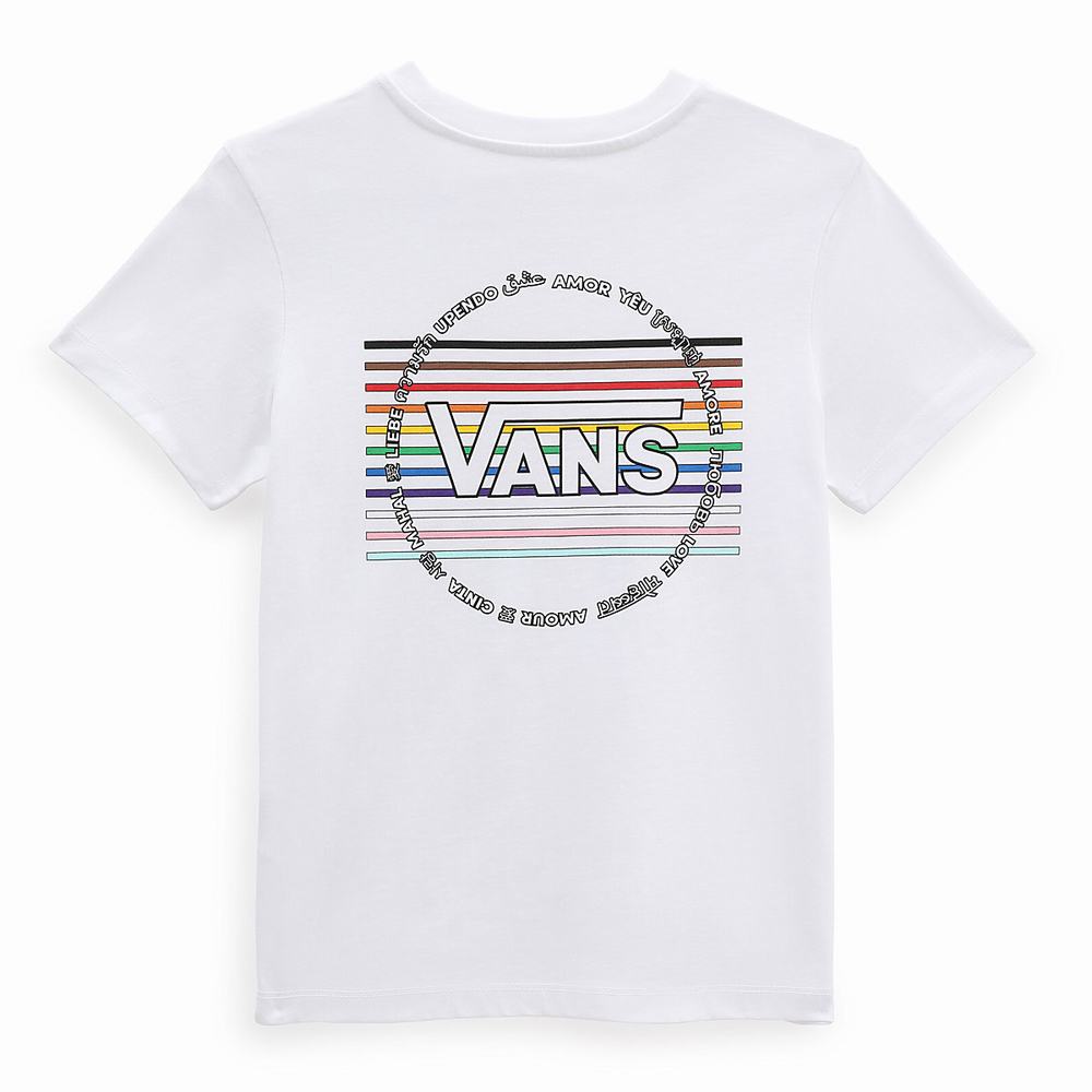 Camiseta Vans Pride 22 Crew Hombre Blancas | SEP790648