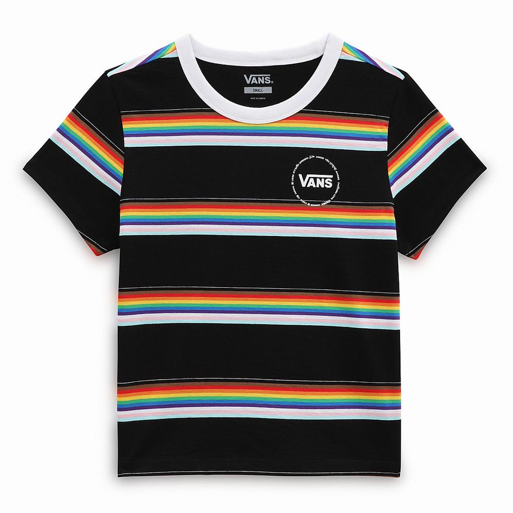 Camiseta Vans Pride 22 Mini Hombre Negras | UHL902517