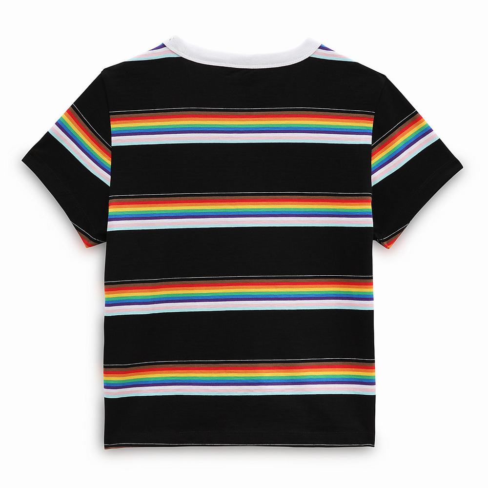 Camiseta Vans Pride 22 Mini Hombre Negras | UHL902517