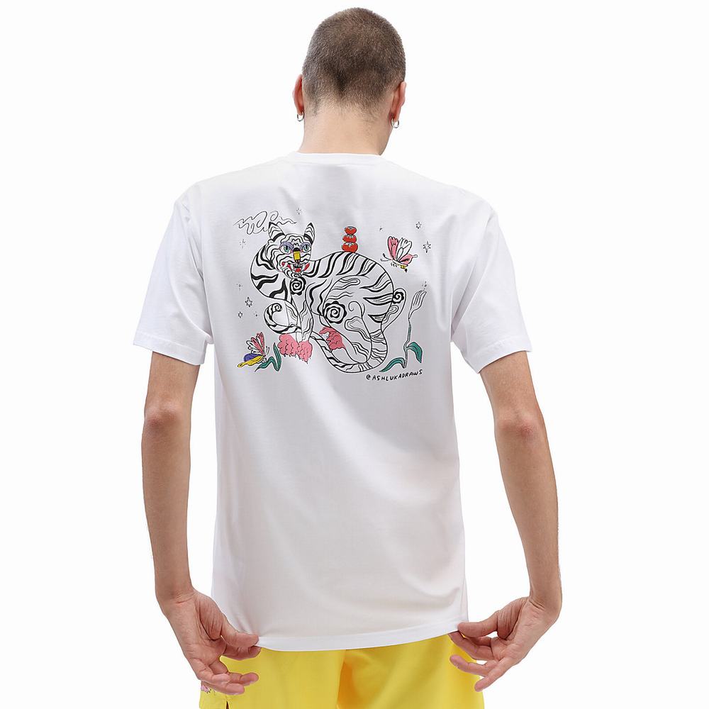 Camiseta Vans Pride OTW Gallery III Hombre Blancas | GNO763952