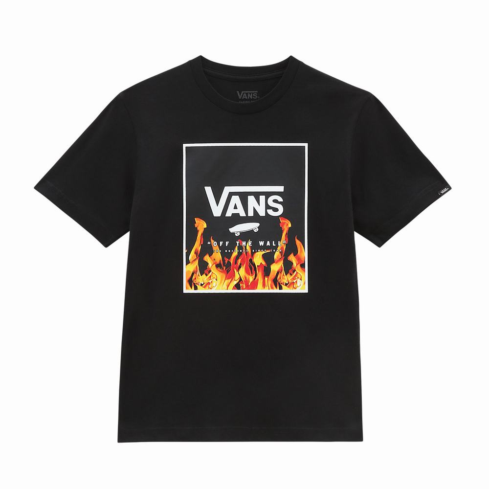 Camiseta Vans Print Box (8-14 years) Niños Negras | HUC962783