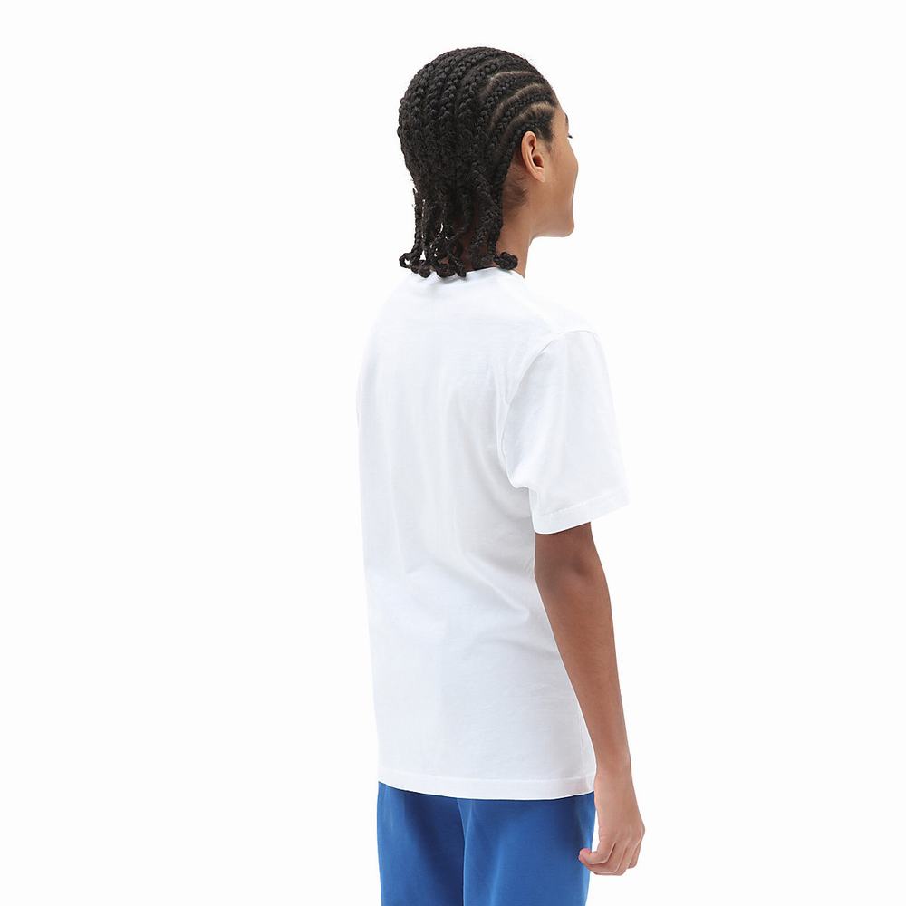 Camiseta Vans Print Box (8-14 years) Niños Blancas | ICS756482