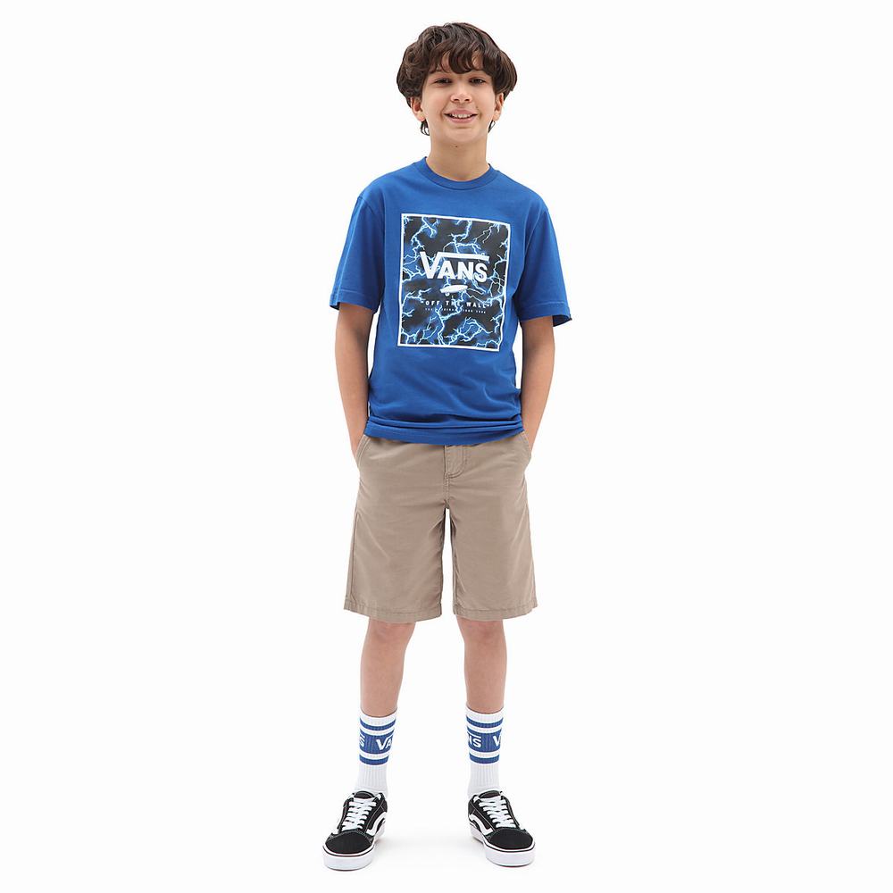 Camiseta Vans Print Box (8-14 years) Niños Azules | SGI958704