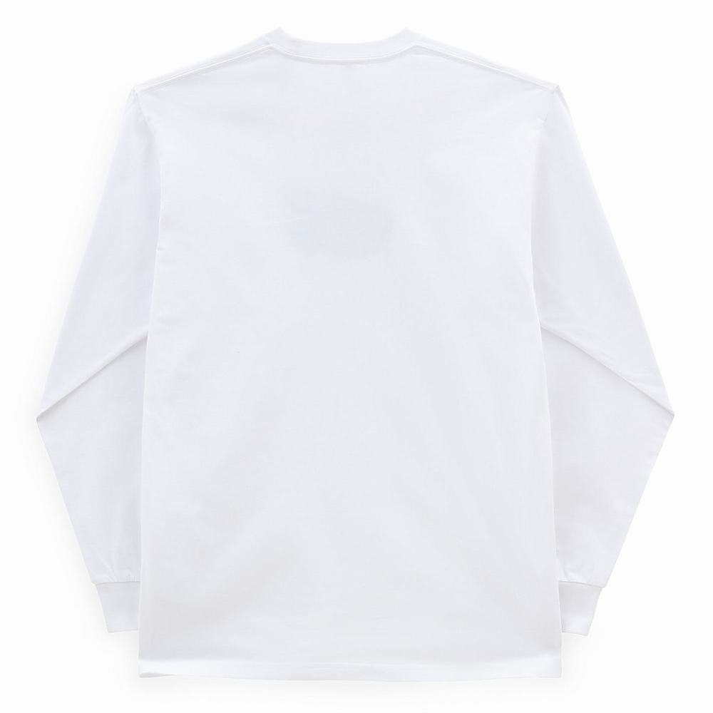 Camiseta Vans Retro Drop V Long Sleeve Hombre Blancas | TEQ326904