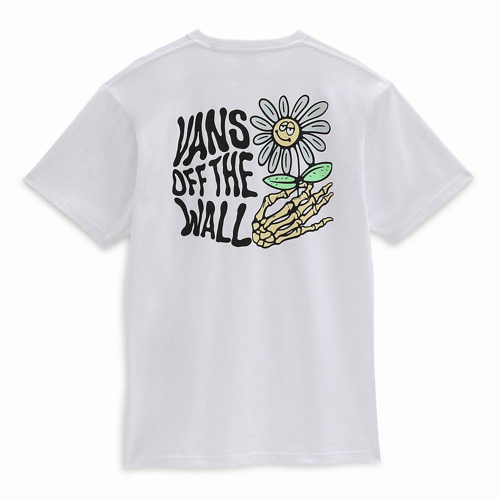 Camiseta Vans Skull Daze Hombre Blancas | KNG234786