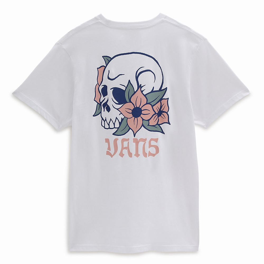 Camiseta Vans Spring Fever Hombre Blancas | KZM428136