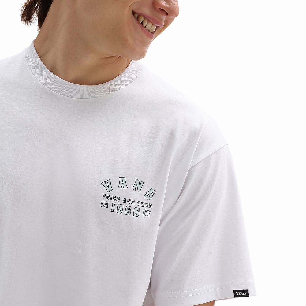 Camiseta Vans Striked Hombre Blancas | LHT241530