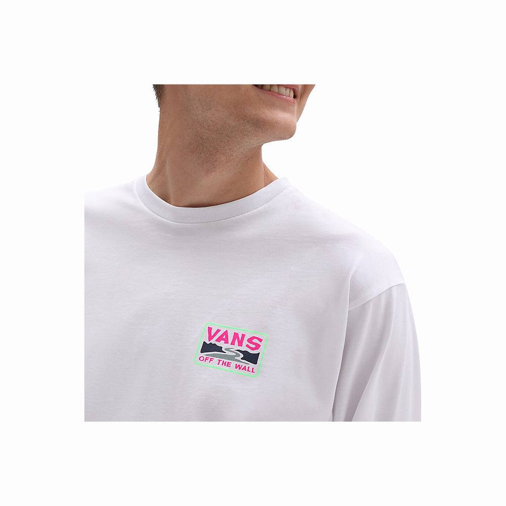 Camiseta Vans Summer Camp Hombre Blancas | MAJ318549