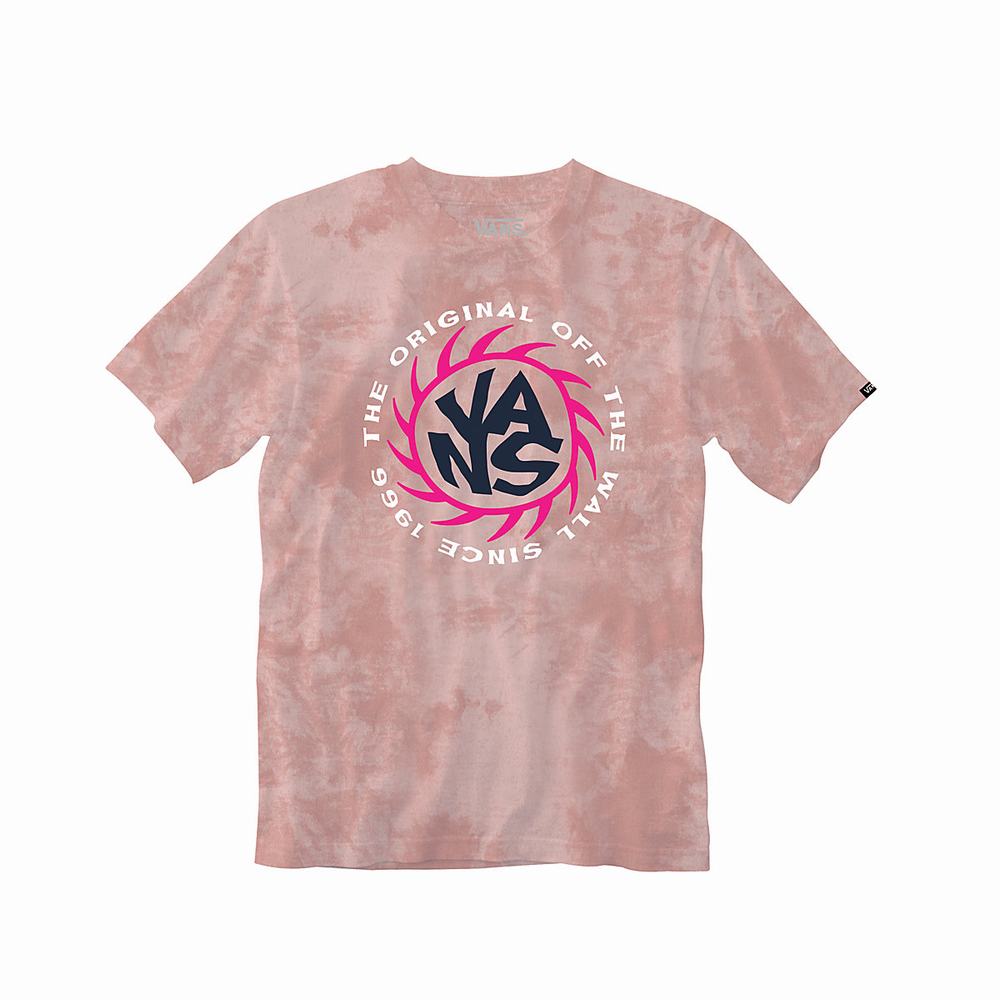 Camiseta Vans Summer Camp Tie Dye Hombre Rosas | FQJ801492