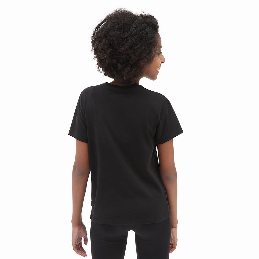 Camiseta Vans Sunlit V Crew (8-14 years) Niños Negras | BUR917265